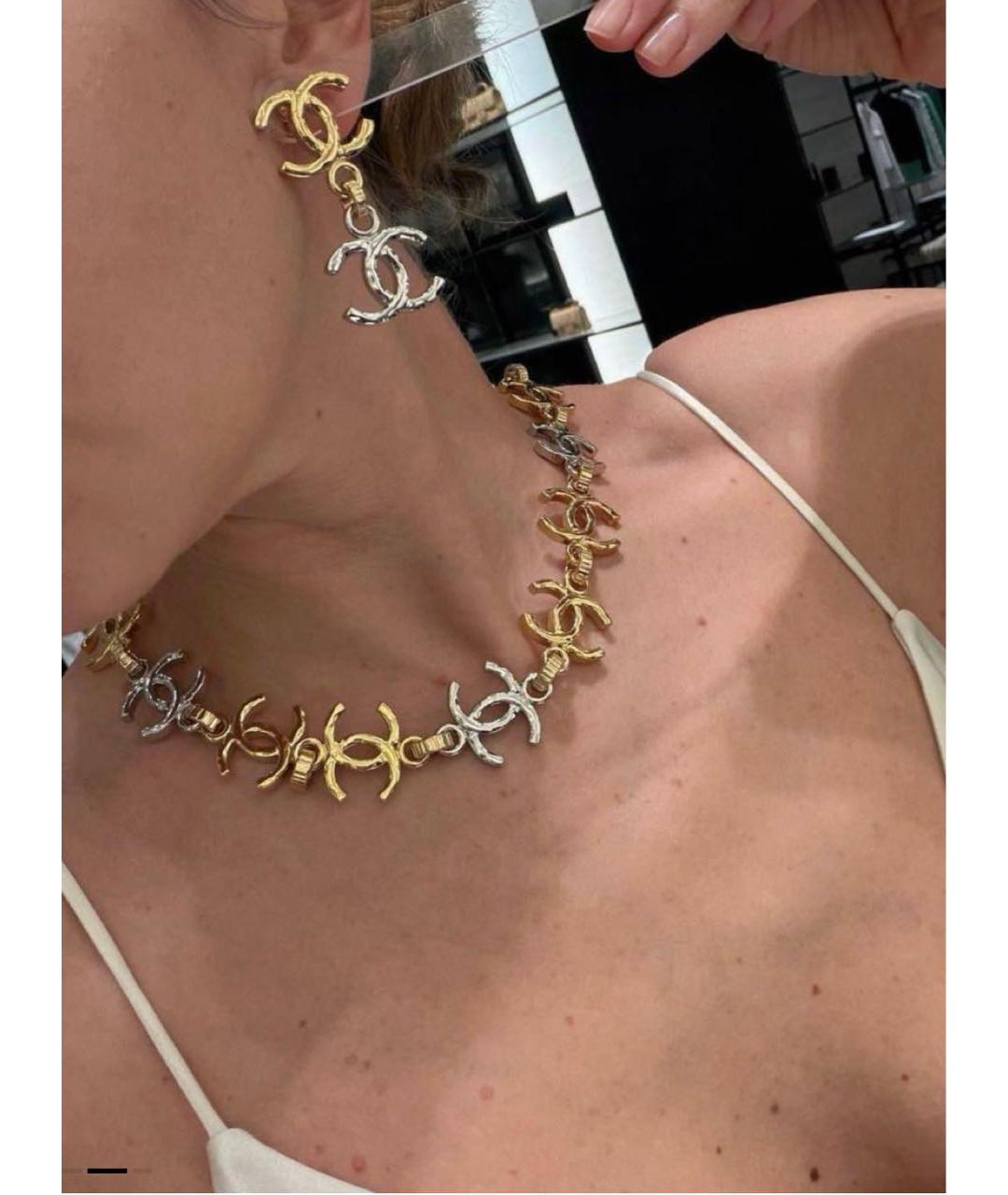 CHANEL Золотое металлическое колье, фото 4