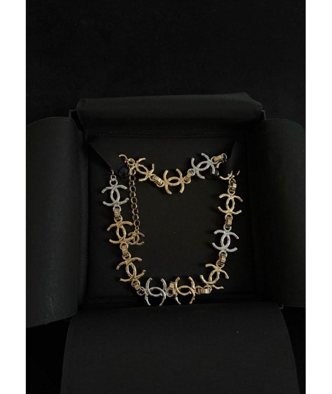 CHANEL Золотое металлическое колье, фото 2