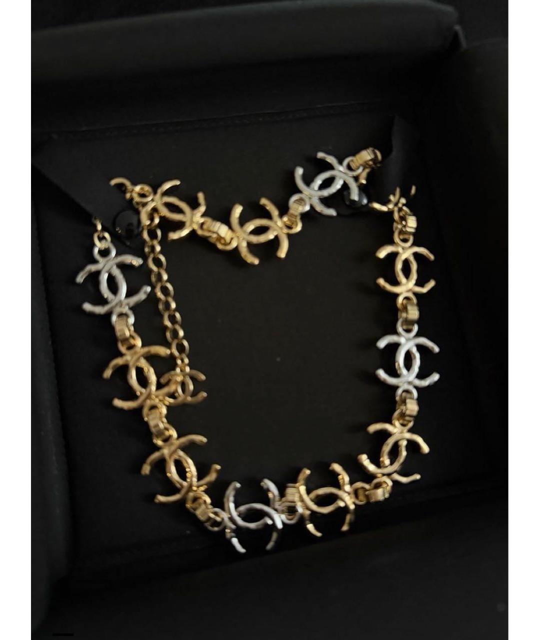 CHANEL Золотое металлическое колье, фото 5