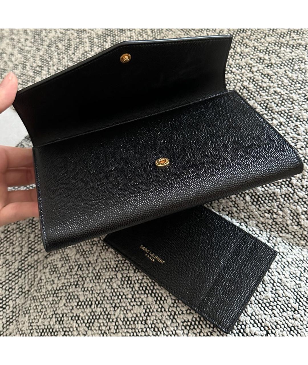 SAINT LAURENT Черная кожаная сумка через плечо, фото 5