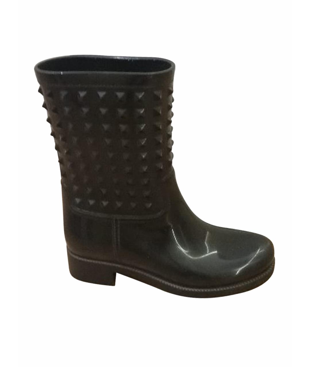 VALENTINO Черные резиновые сапоги, фото 1