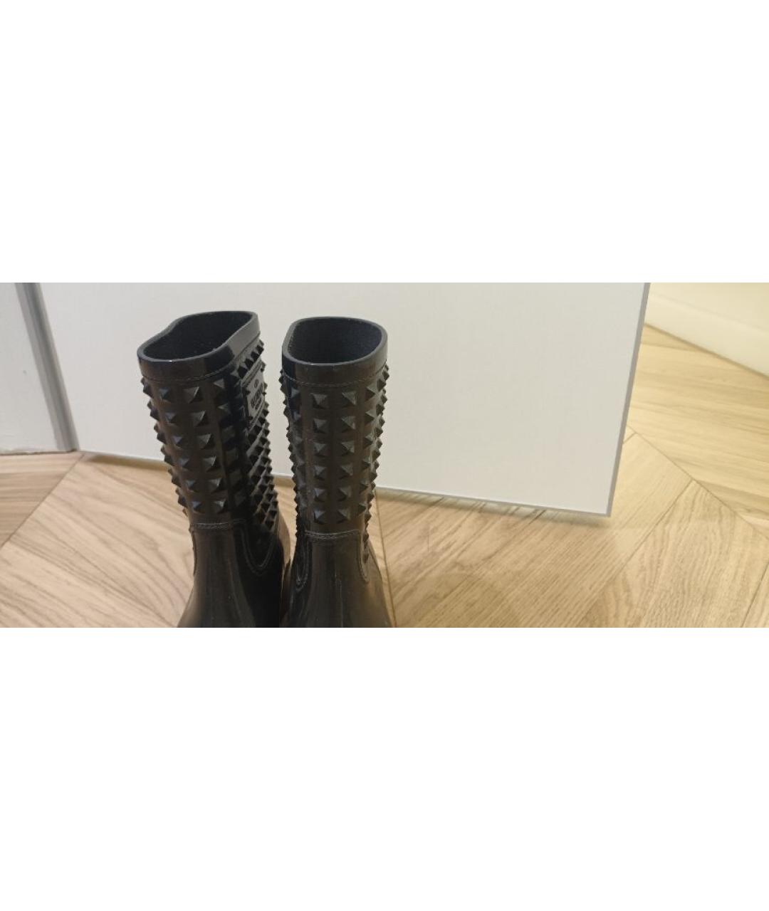 VALENTINO Черные резиновые сапоги, фото 2