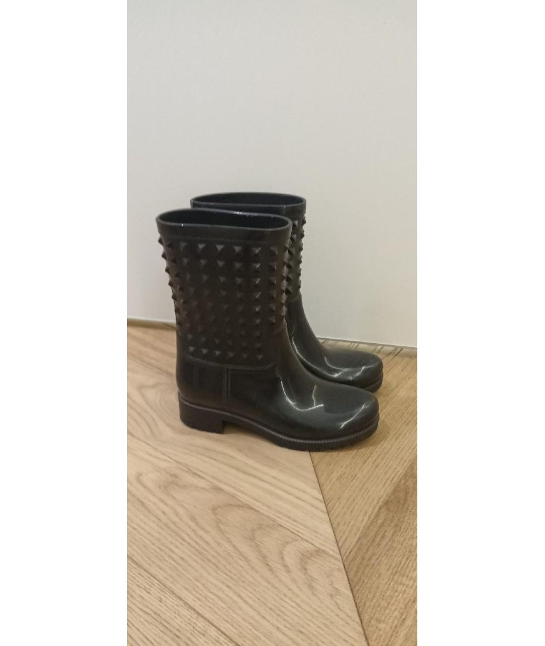VALENTINO Черные резиновые сапоги, фото 5