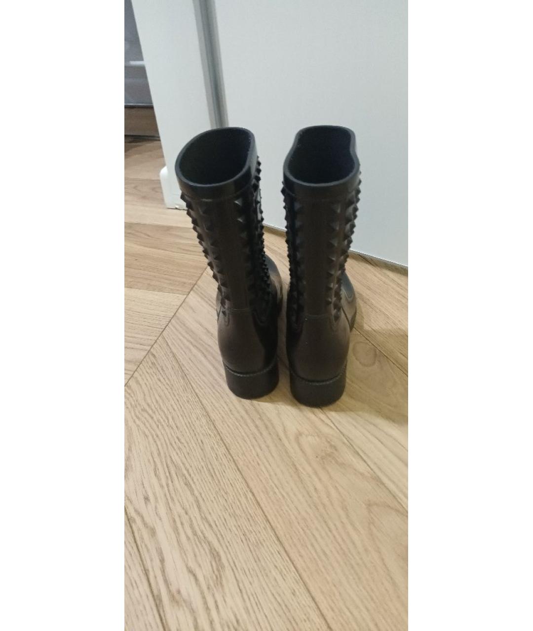 VALENTINO Черные резиновые сапоги, фото 4