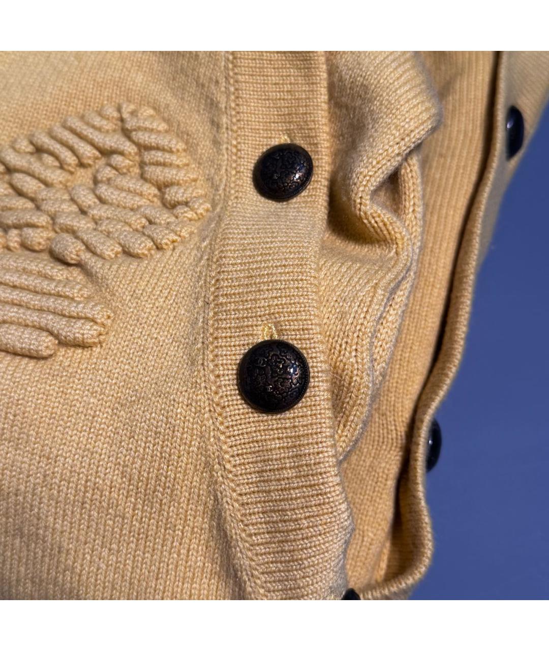 CHANEL Горчичное кашемировое повседневное платье, фото 4