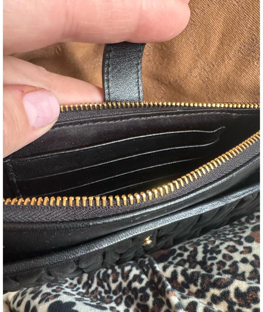 MIU MIU Черная кожаная сумка через плечо, фото 4