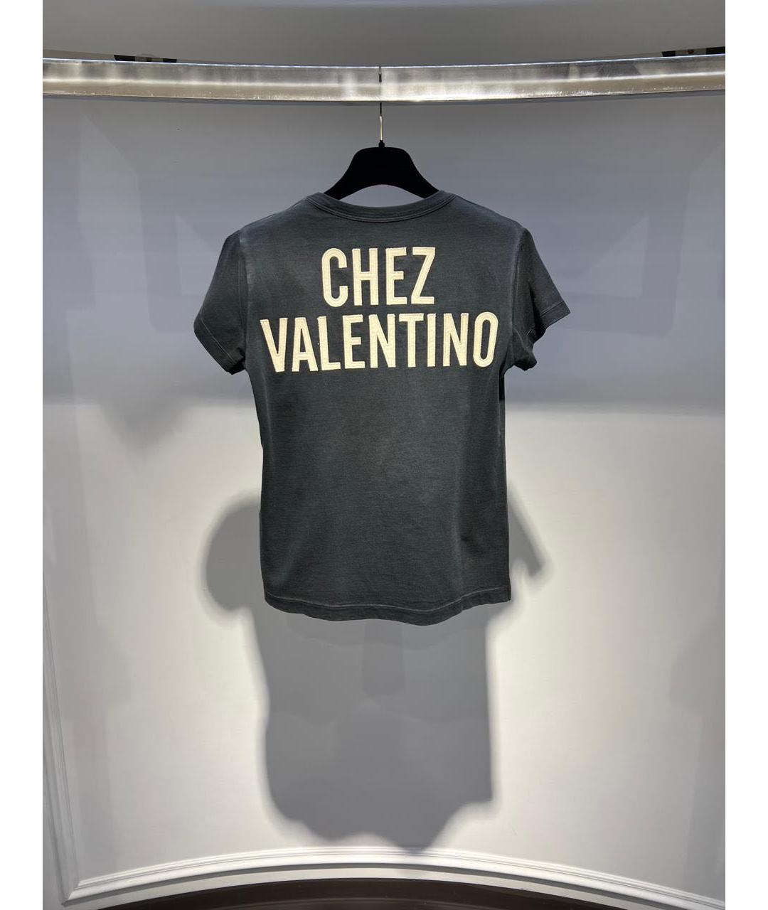 VALENTINO Серая хлопковая футболка, фото 3