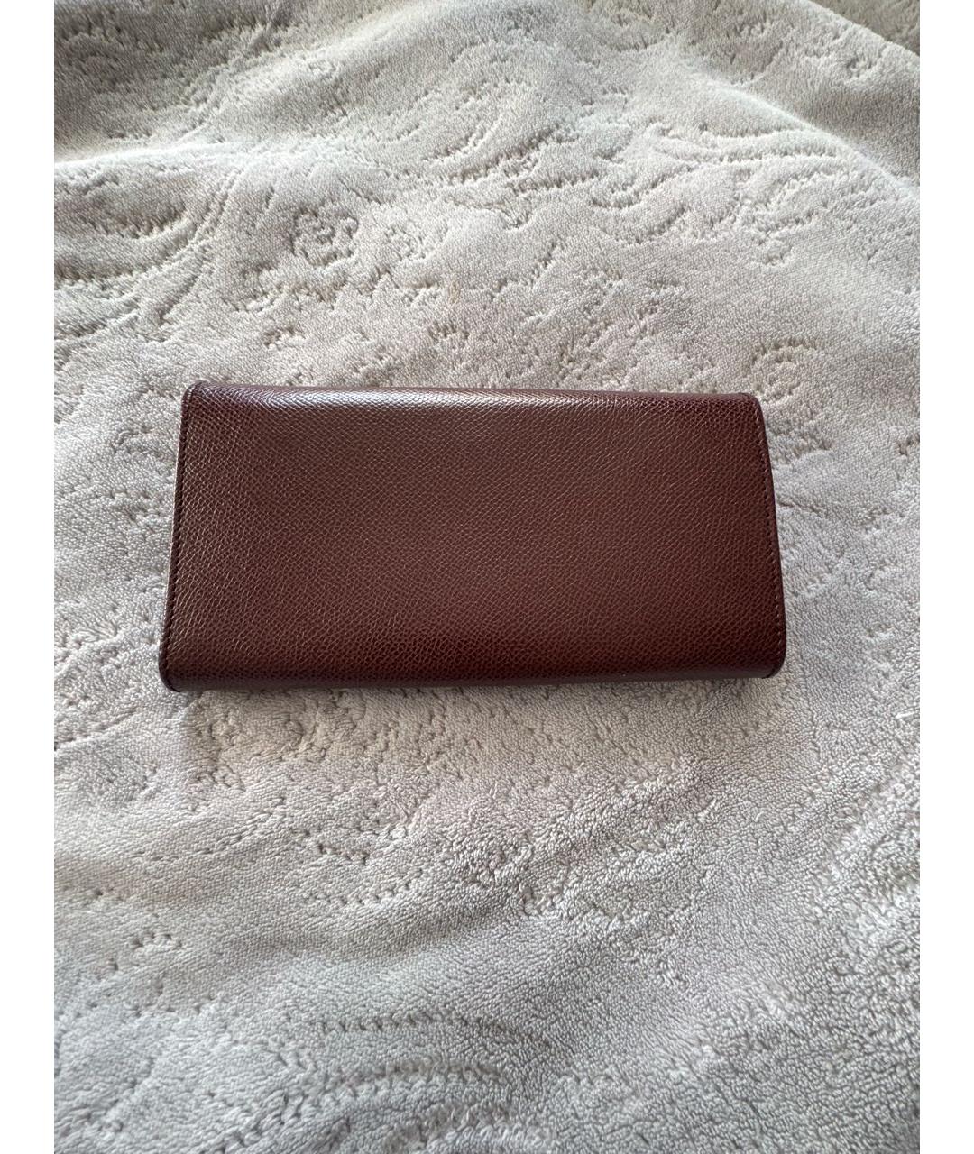 FERRAGAMO Коричневый кожаный кошелек, фото 3