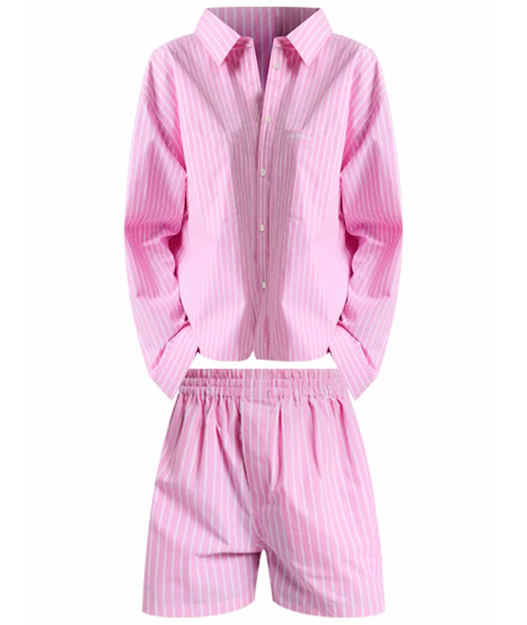 BALENCIAGA Розовый хлопковый костюм с брюками, фото 1