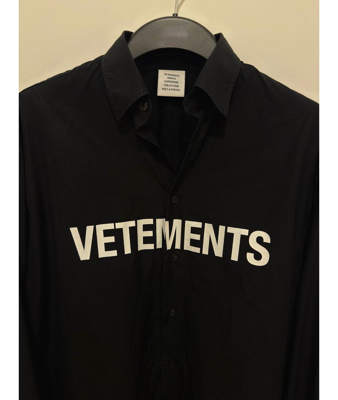 VETEMENTS Черная хлопковая рубашка, фото 3