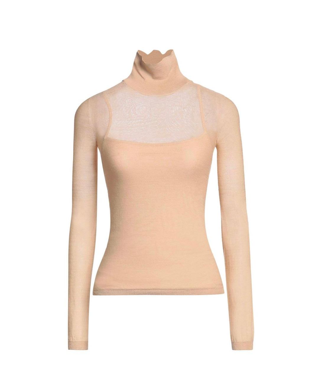 MAX MARA Бежевая шерстяная водолазка, фото 1