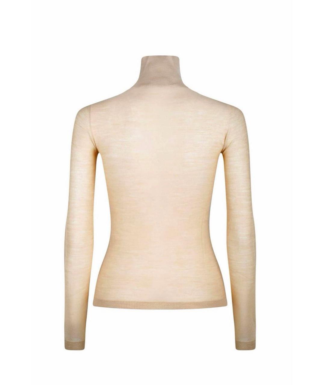 MAX MARA Бежевая шерстяная водолазка, фото 4