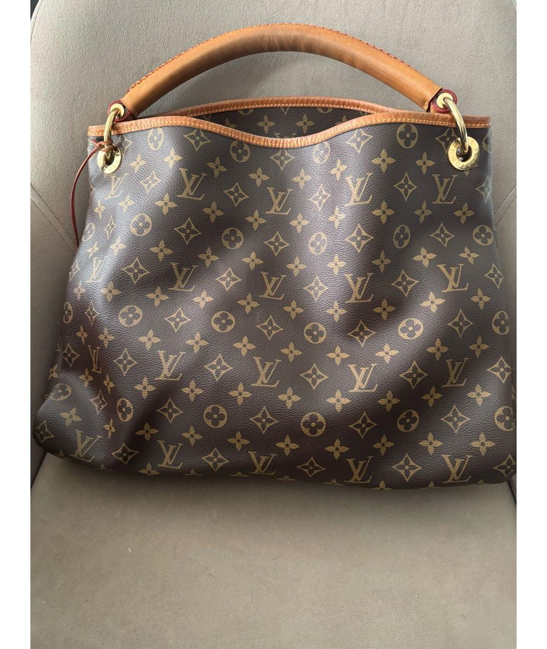 LOUIS VUITTON Коричневая сумка с короткими ручками, фото 9