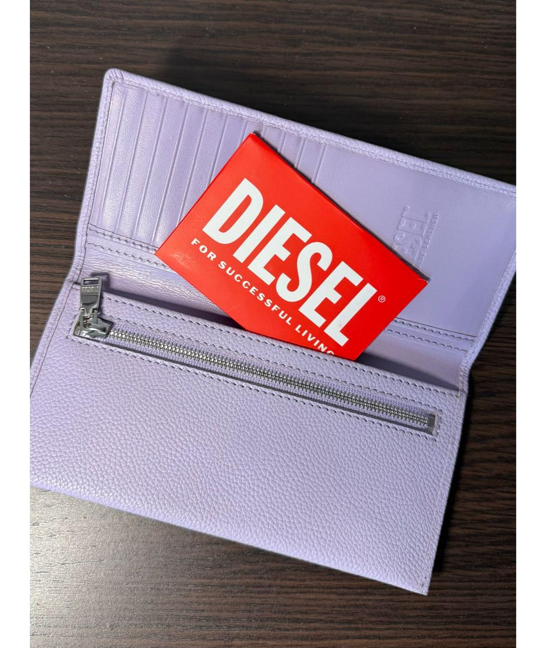 DIESEL Фиолетовый кожаный кошелек, фото 5