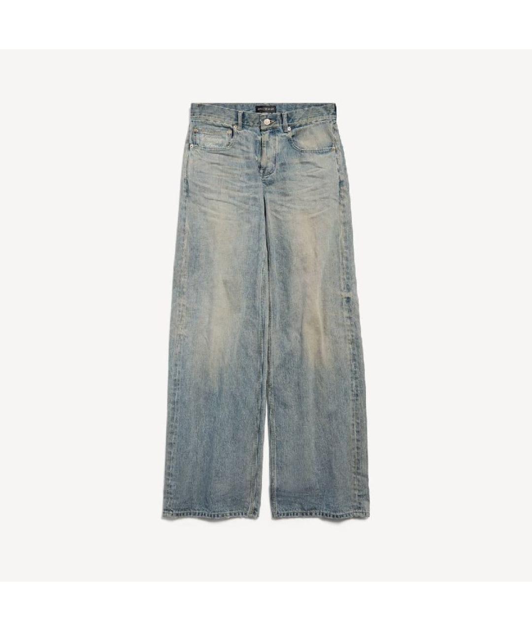 BALENCIAGA Голубые хлопковые джинсы клеш, фото 6