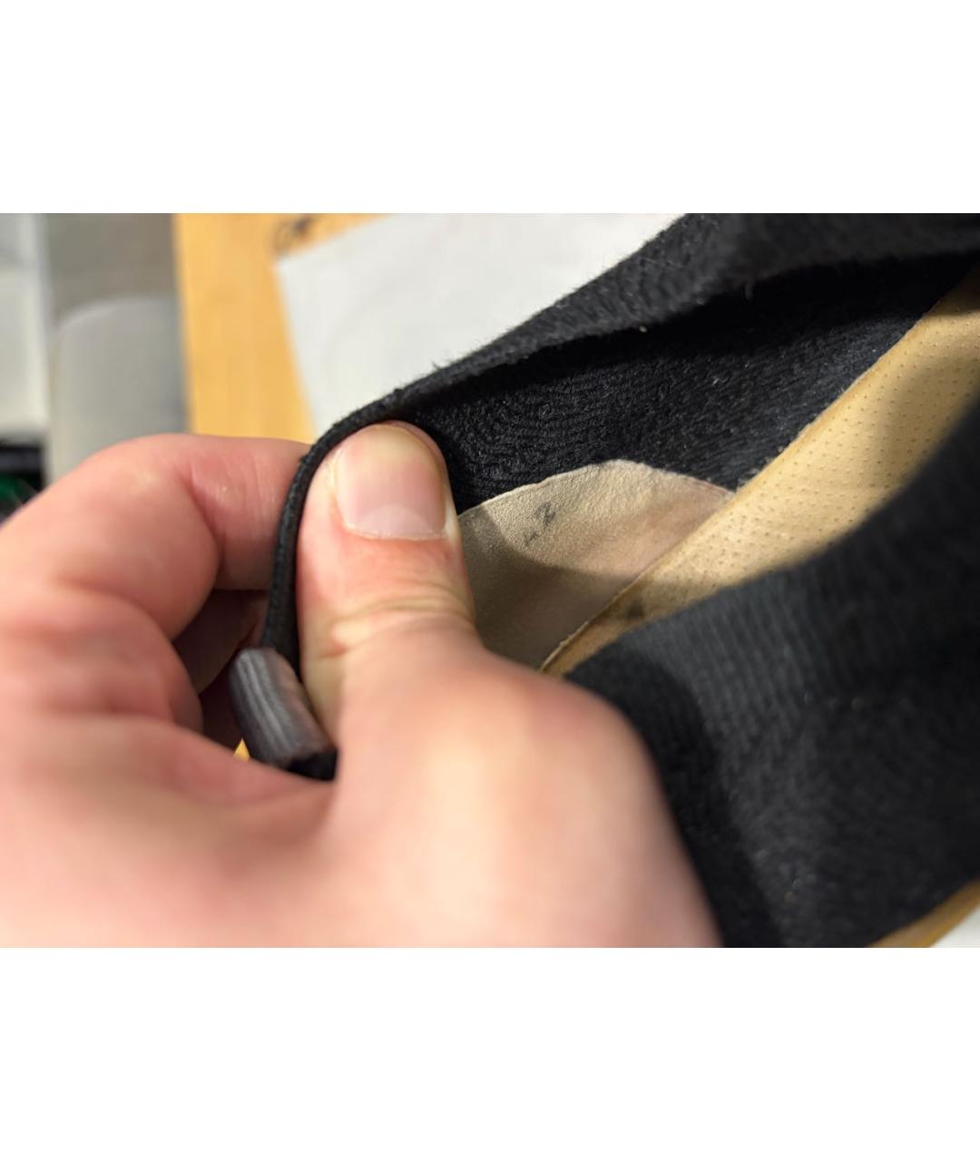 BRUNELLO CUCINELLI Черные текстильные низкие кроссовки / кеды, фото 6