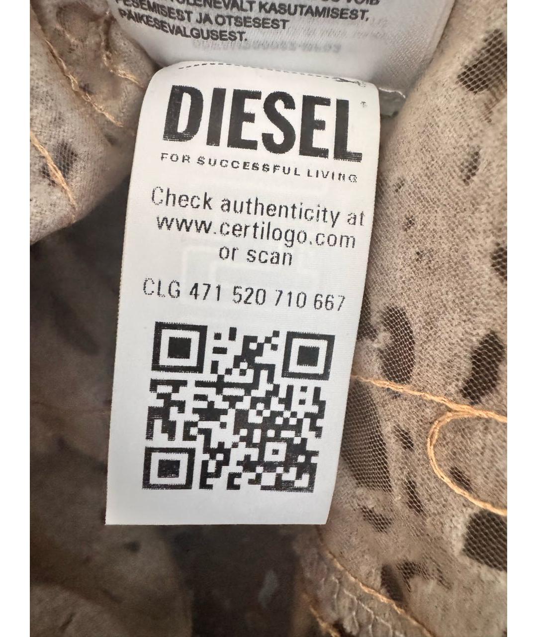DIESEL Серое сетчатое коктейльное платье, фото 8