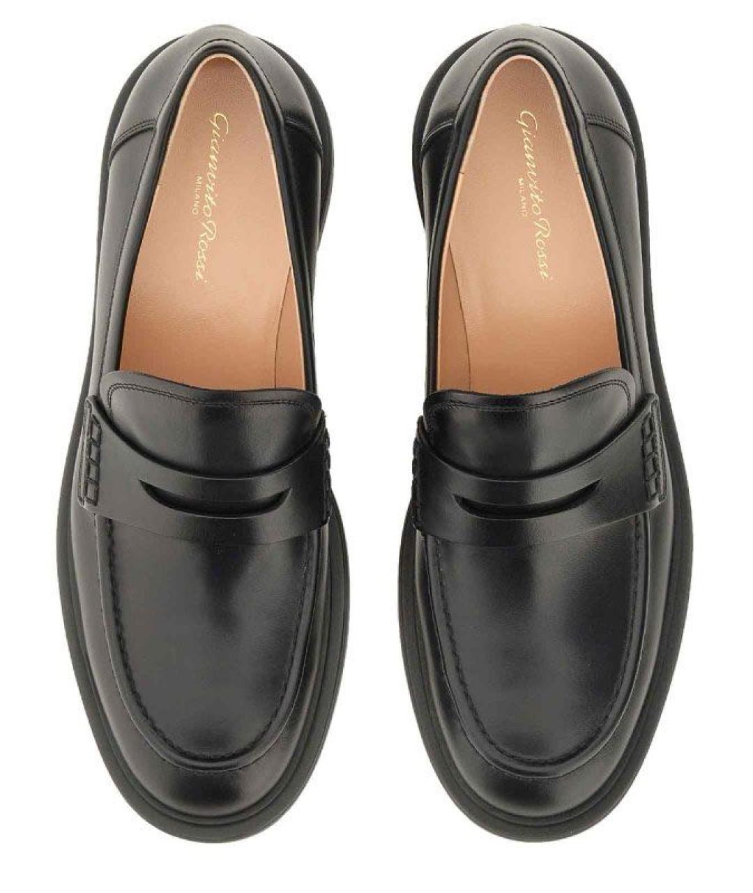 GIANVITO ROSSI Черные кожаные лоферы, фото 2