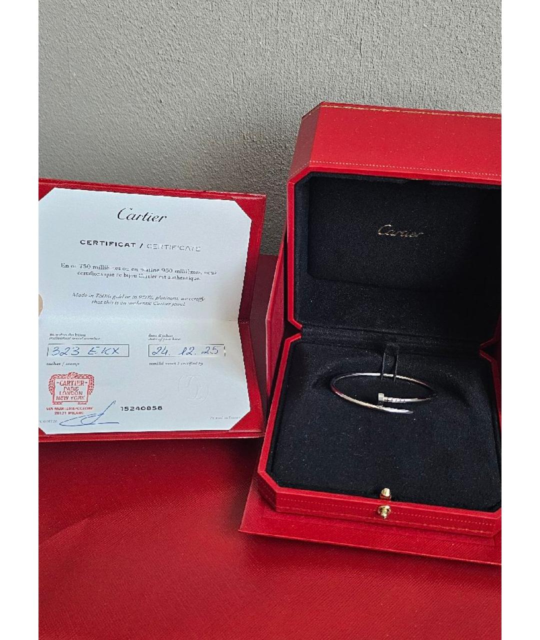 CARTIER Серебрянный браслет из белого золота, фото 5