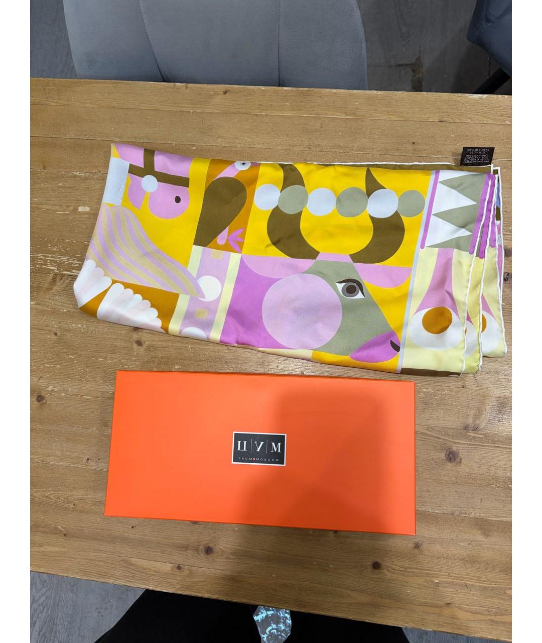 HERMES Мульти шелковый платок, фото 7