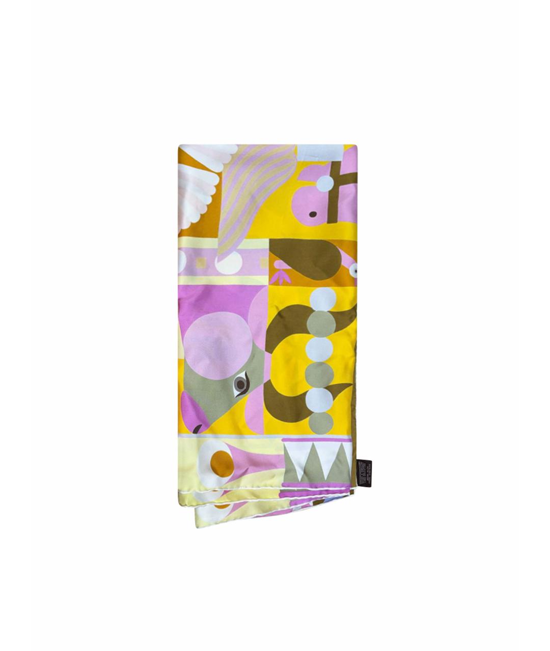 HERMES Мульти шелковый платок, фото 1