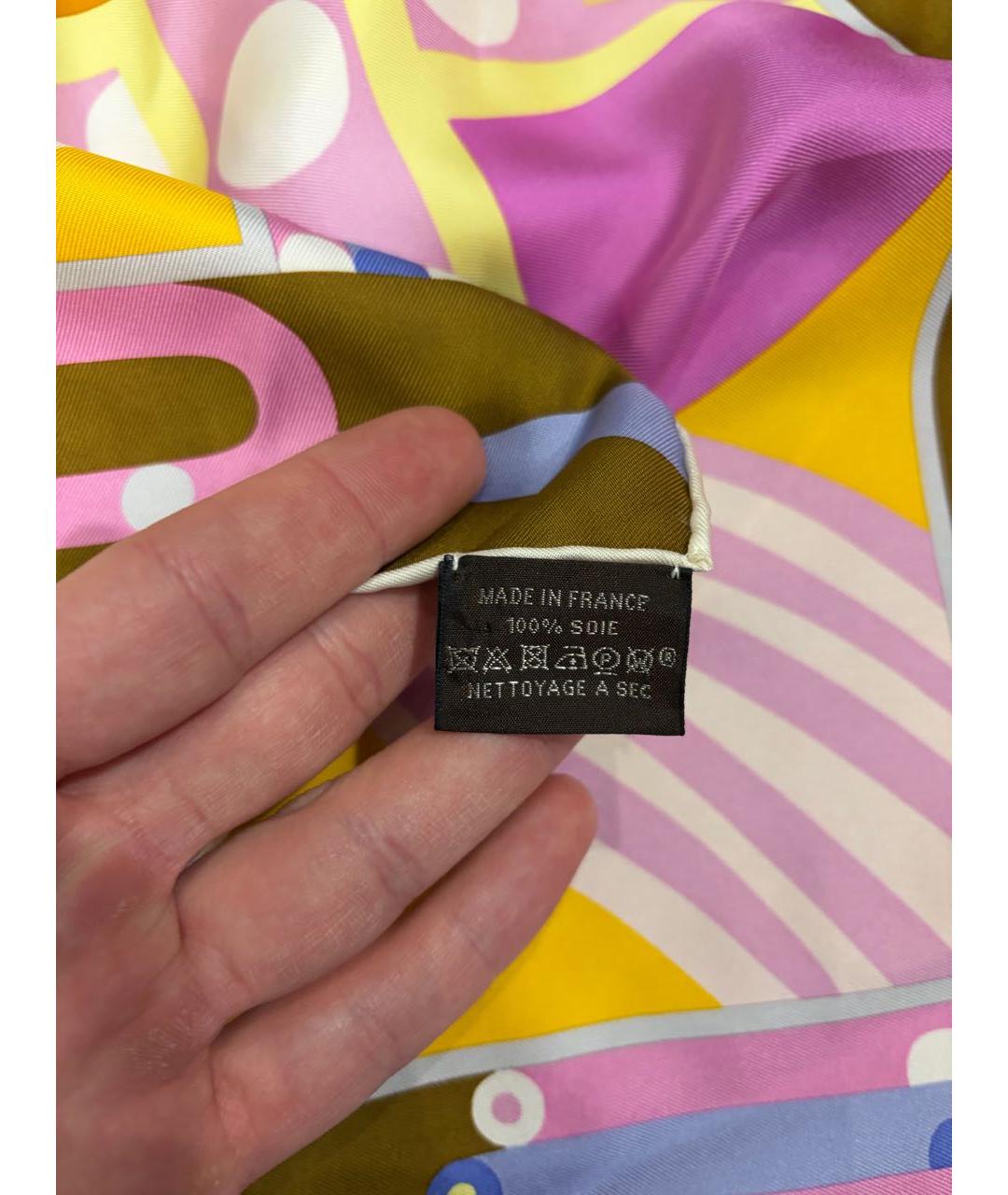 HERMES Мульти шелковый платок, фото 5