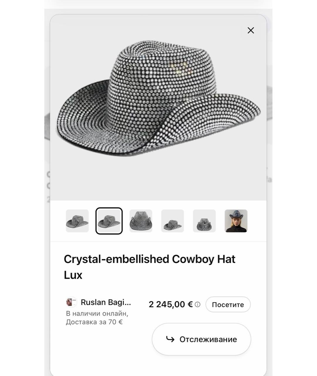 RUSLAN BAGINSKIY Серебряная шляпа, фото 9