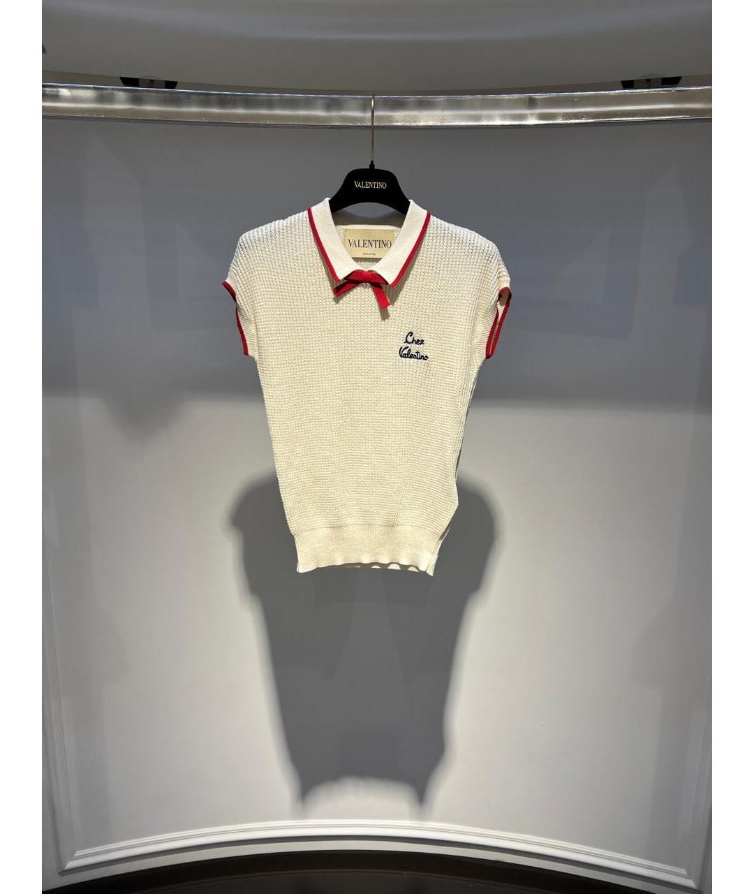 VALENTINO Бежевая хлопковая футболка, фото 2