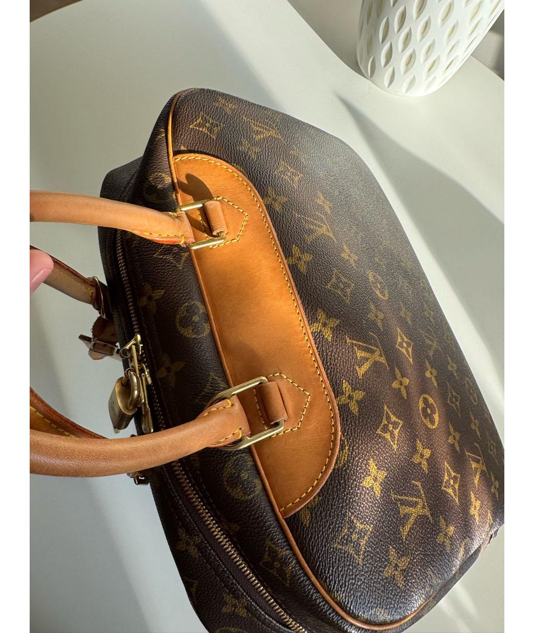 LOUIS VUITTON Коричневая сумка с короткими ручками, фото 3