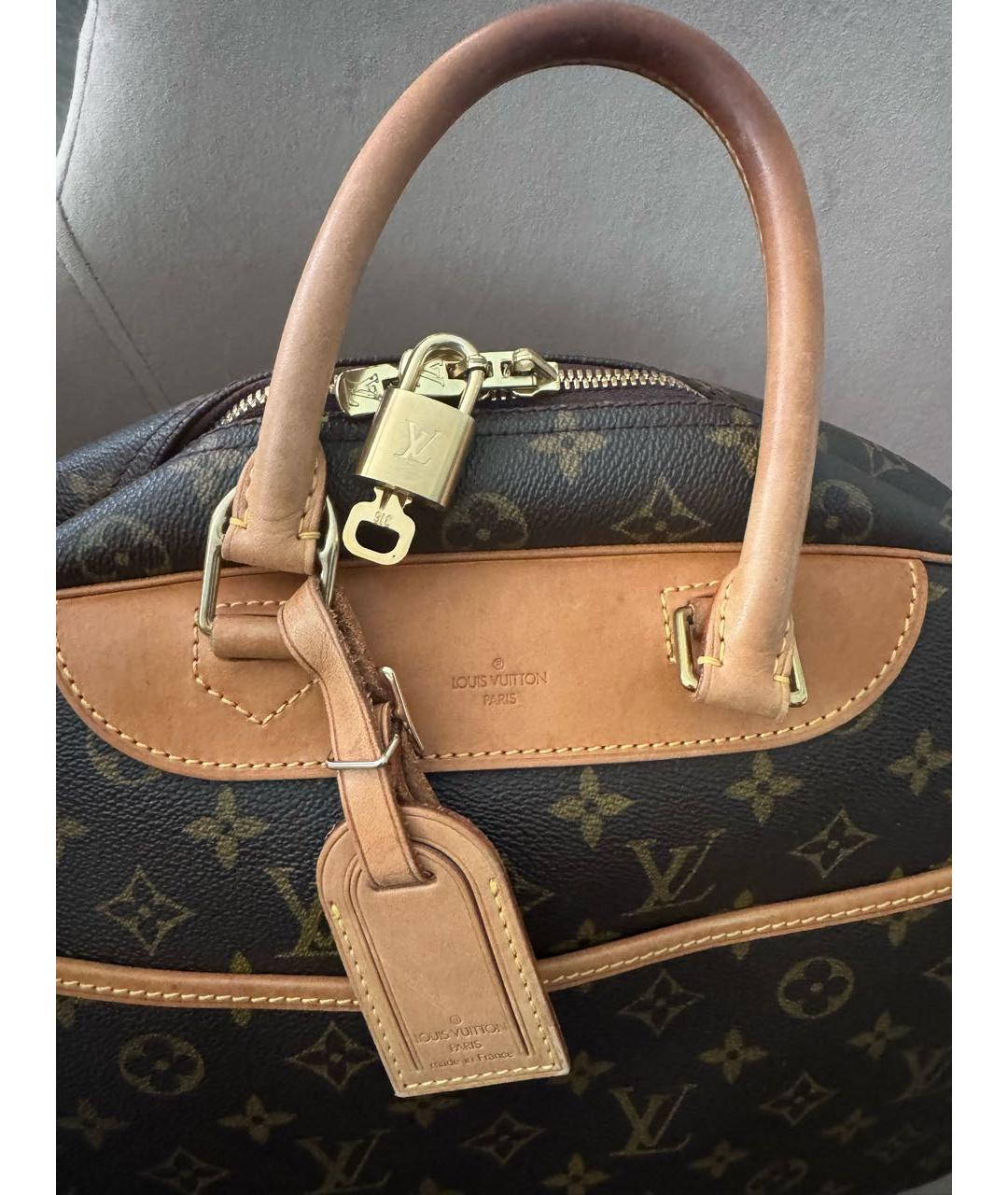 LOUIS VUITTON Коричневая сумка с короткими ручками, фото 5