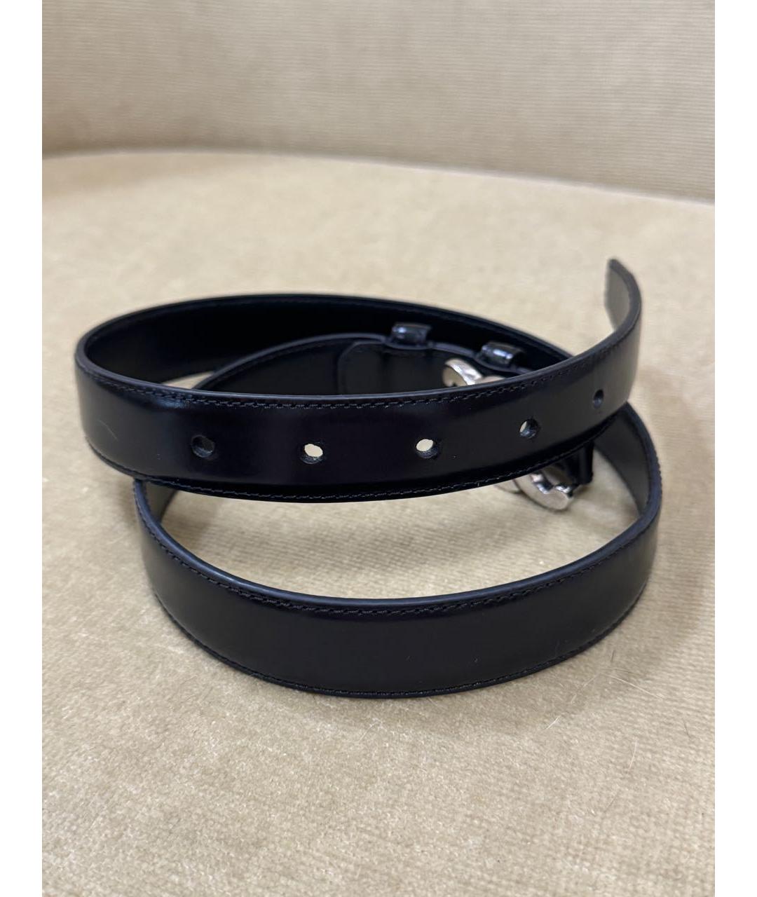 CELINE Черный кожаный ремень, фото 4