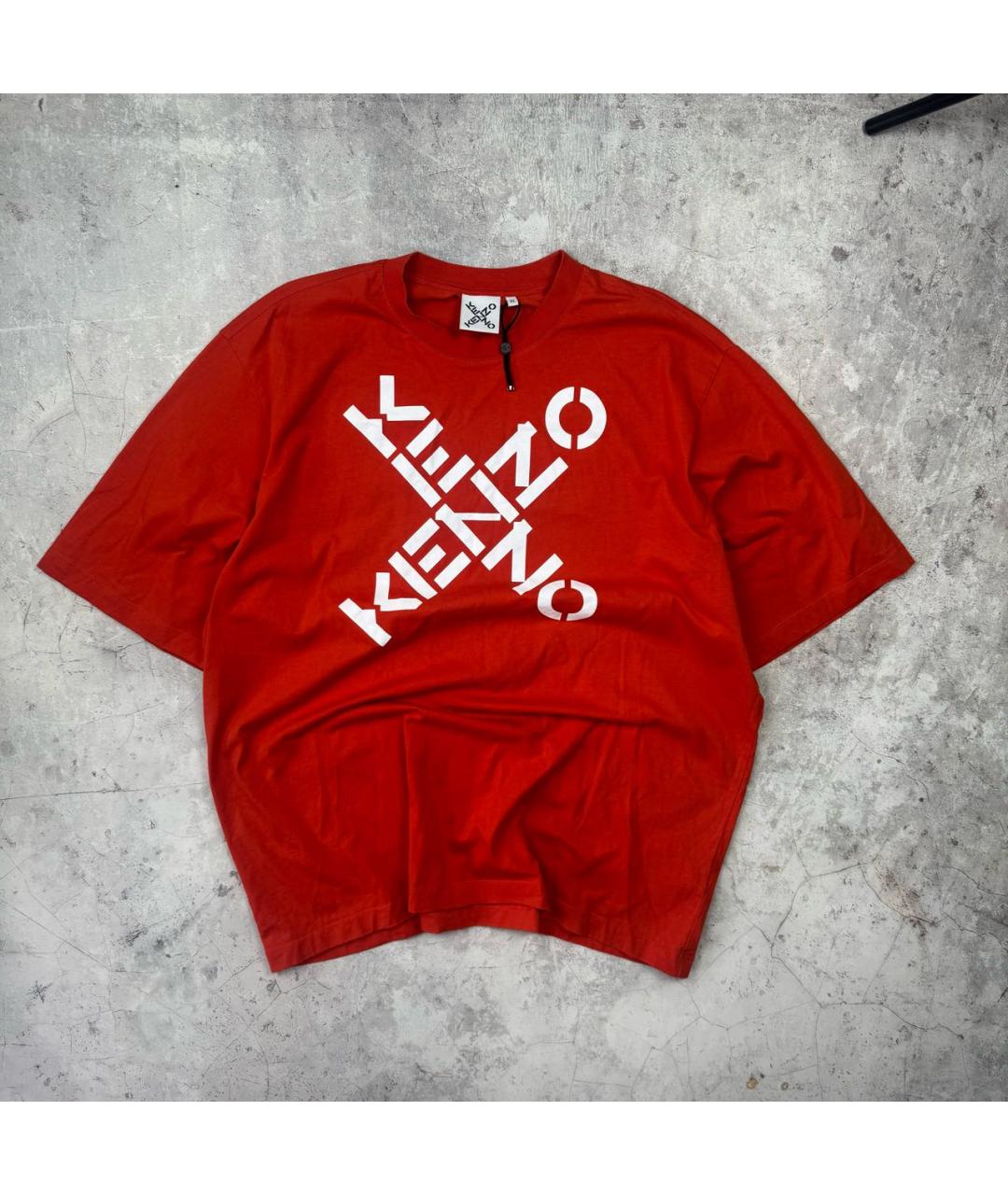 KENZO Красная хлопковая футболка, фото 9