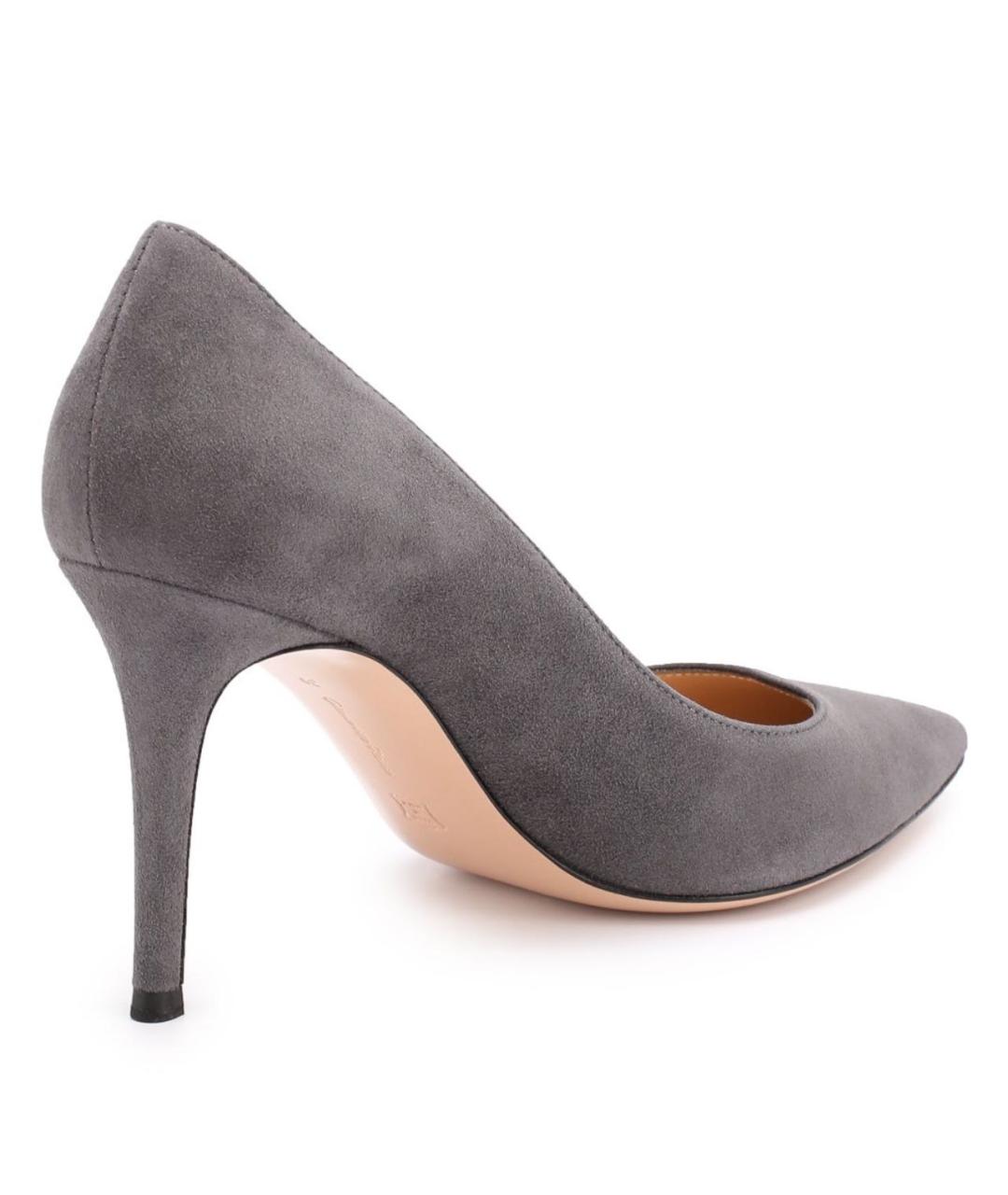 GIANVITO ROSSI Серые замшевые туфли, фото 3