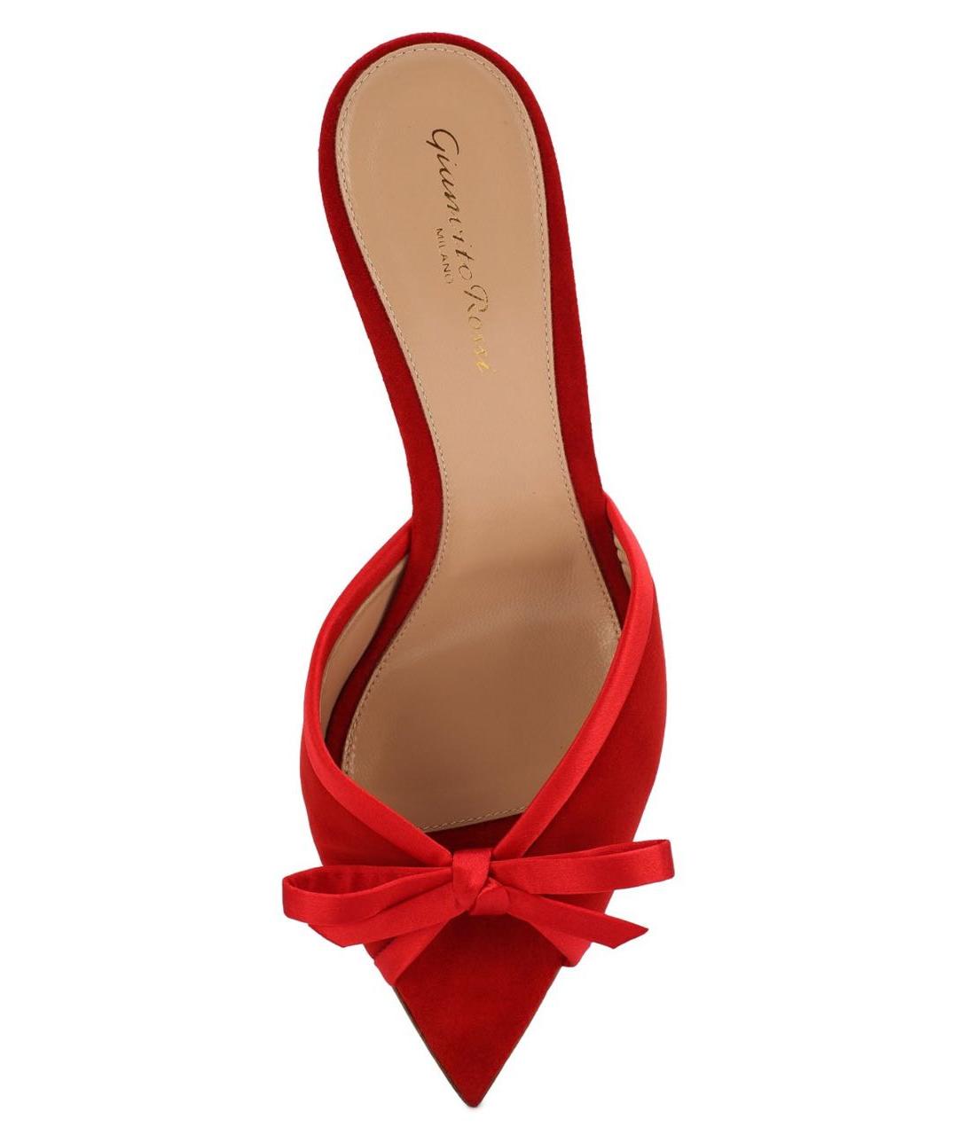 GIANVITO ROSSI Красные замшевые мюли, фото 4