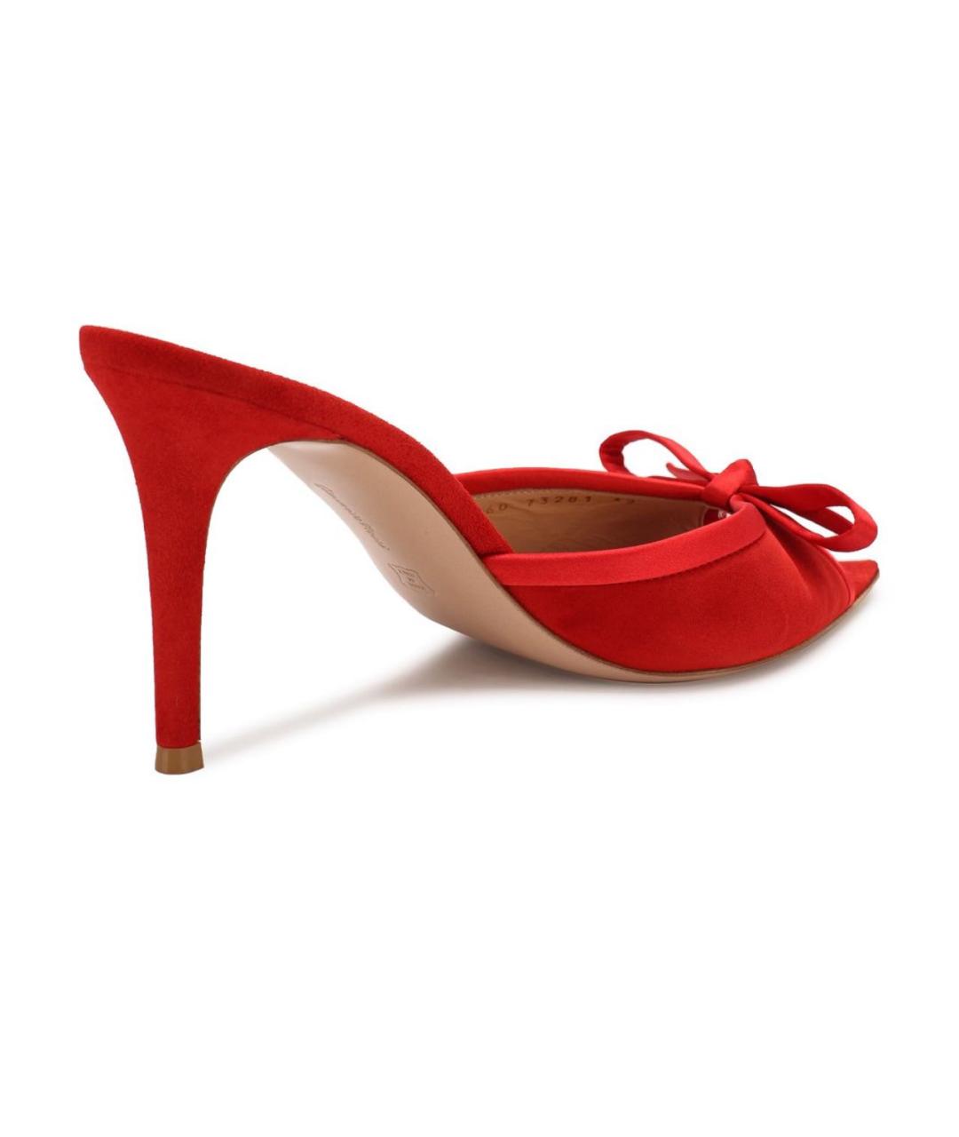 GIANVITO ROSSI Красные замшевые мюли, фото 3