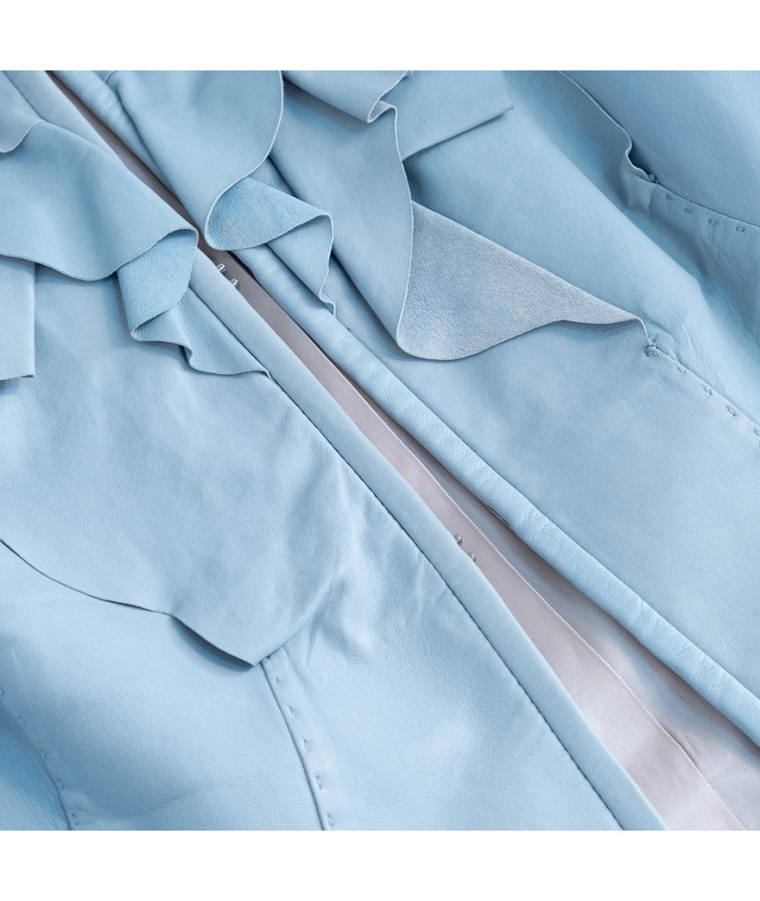 ESCADA Голубая кожаная куртка, фото 4