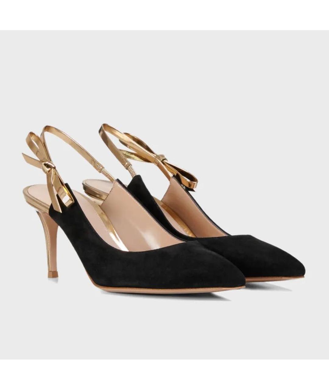 GIANVITO ROSSI Черные замшевые туфли, фото 2