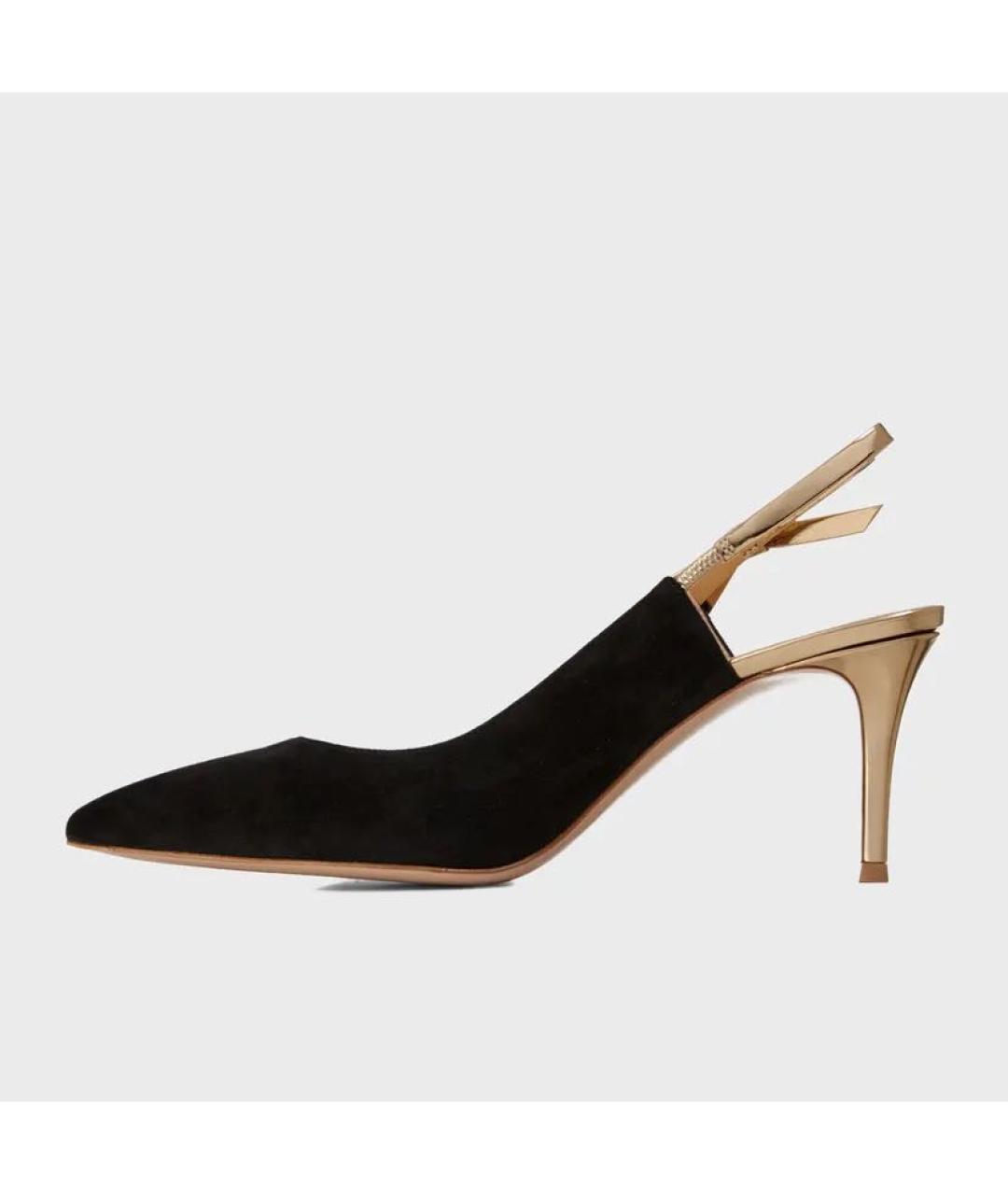 GIANVITO ROSSI Черные замшевые туфли, фото 4