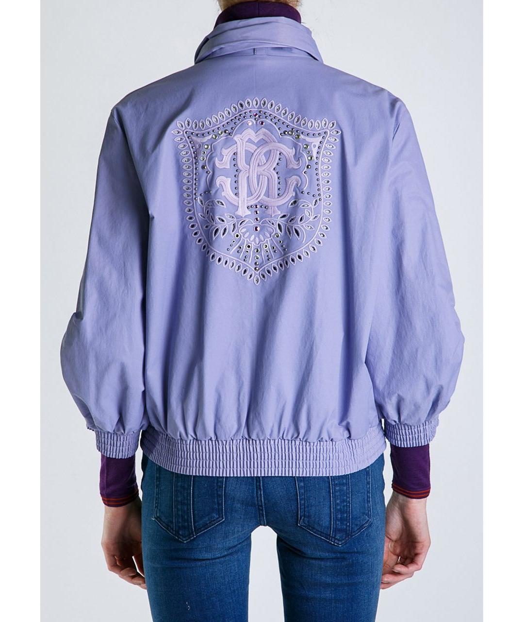ROBERTO CAVALLI Фиолетовая хлопковая куртка, фото 3