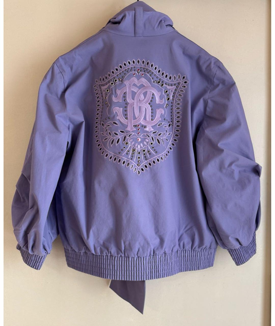 ROBERTO CAVALLI Фиолетовая хлопковая куртка, фото 6