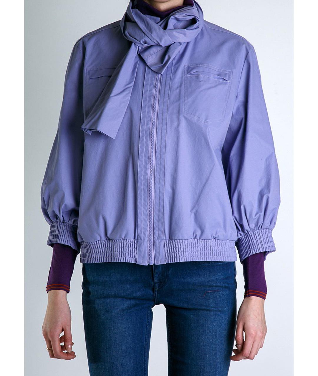 ROBERTO CAVALLI Фиолетовая хлопковая куртка, фото 2