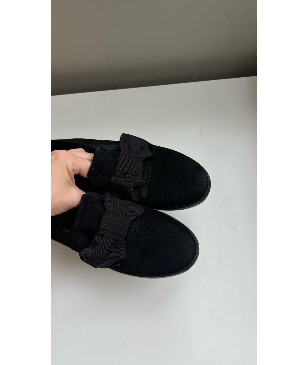PRADA Черные замшевые слипоны, фото 3