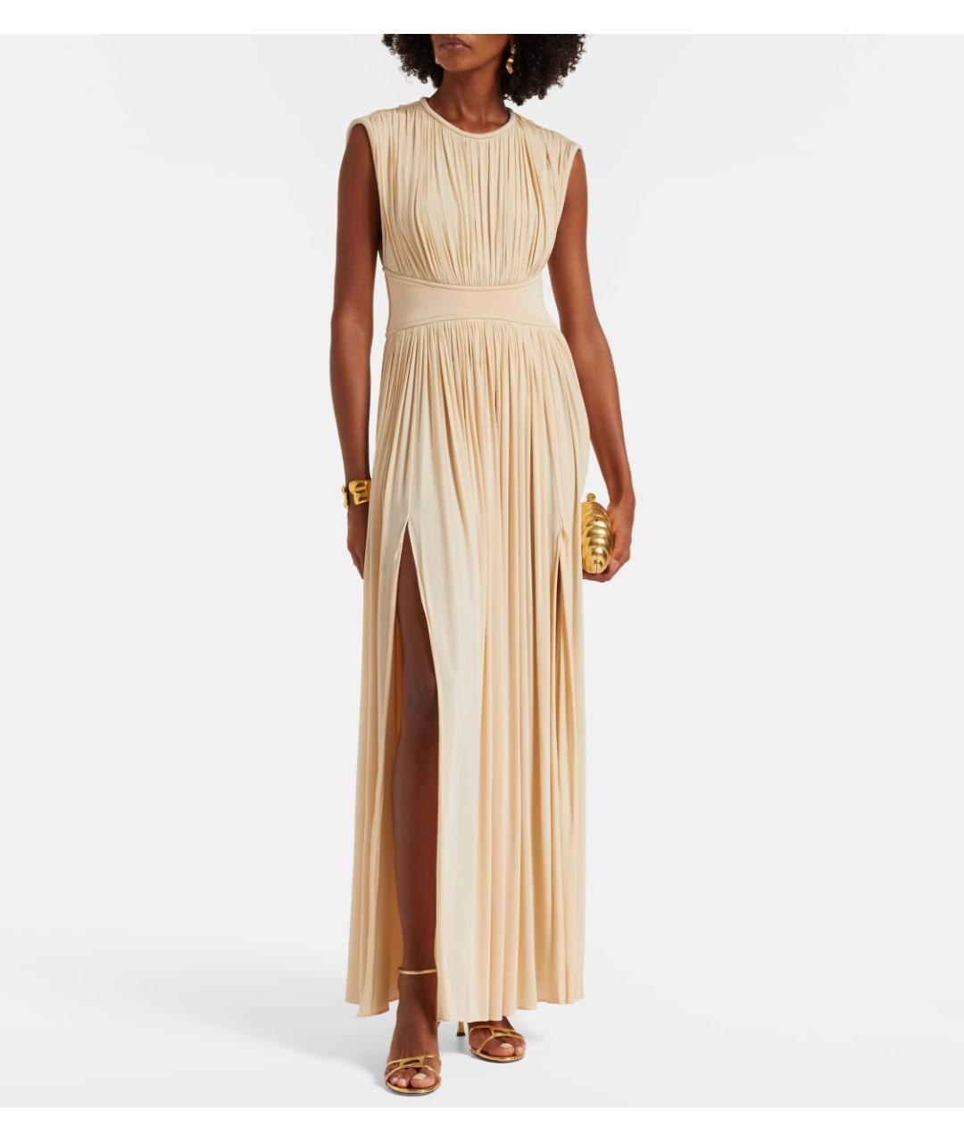 ZIMMERMANN Бежевое вискозное вечернее платье, фото 7