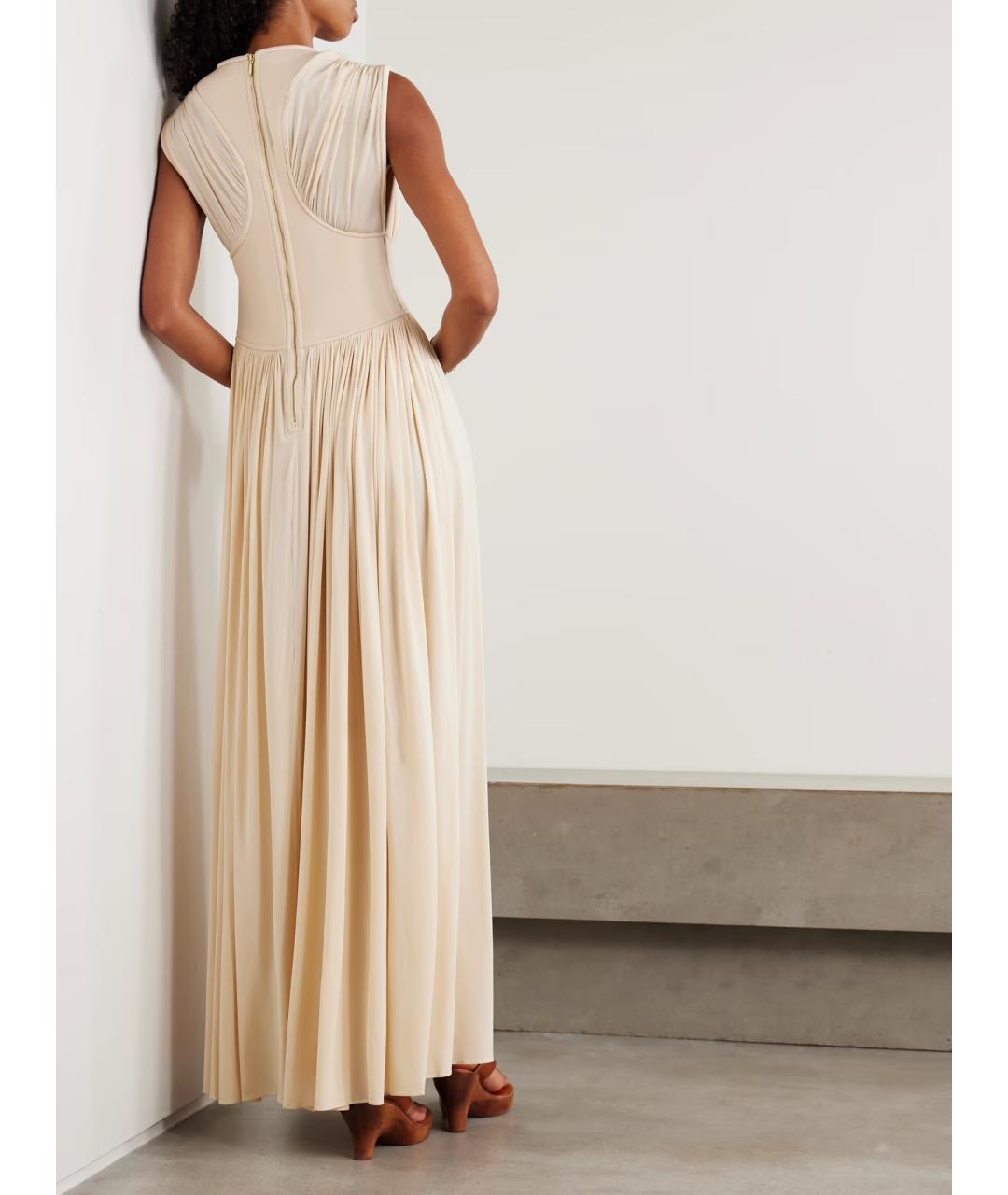 ZIMMERMANN Бежевое вискозное вечернее платье, фото 3