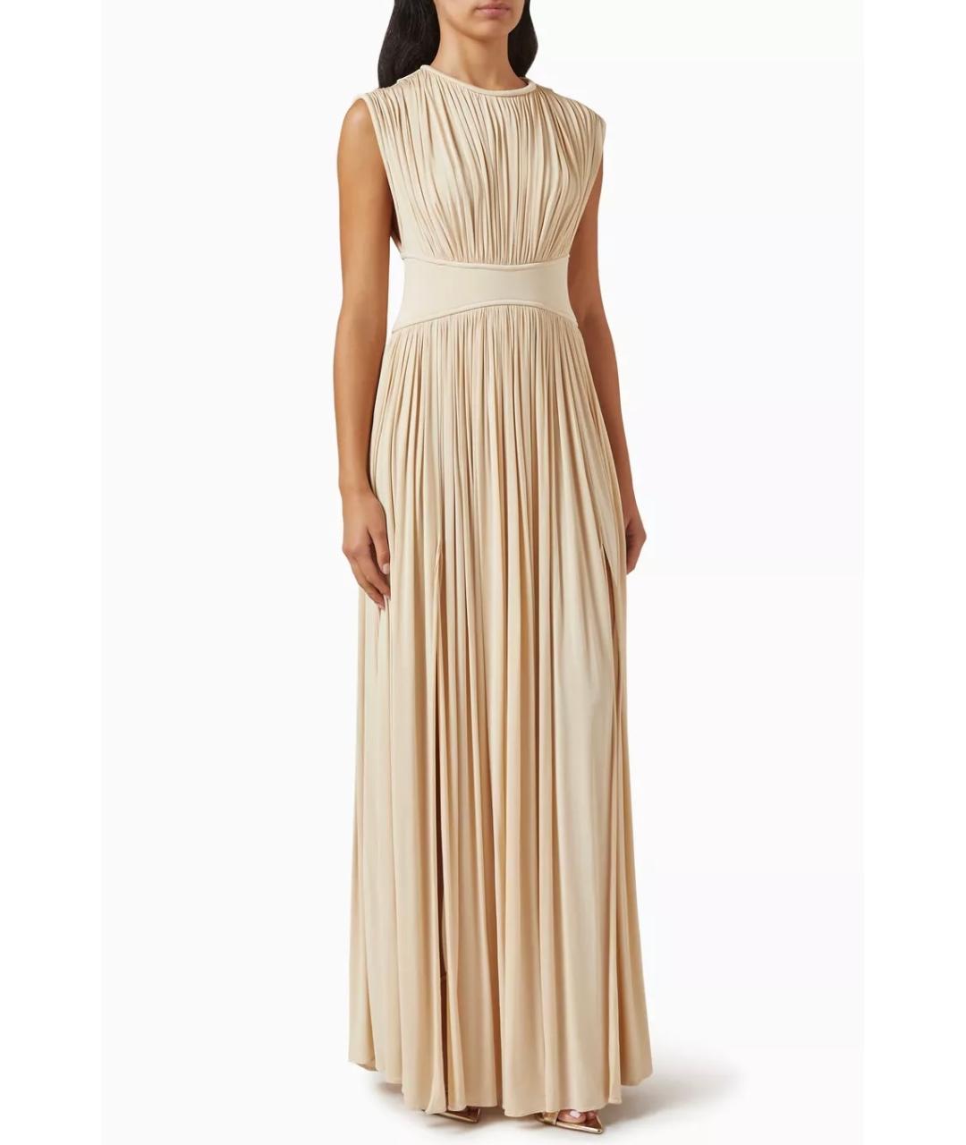 ZIMMERMANN Бежевое вискозное вечернее платье, фото 5