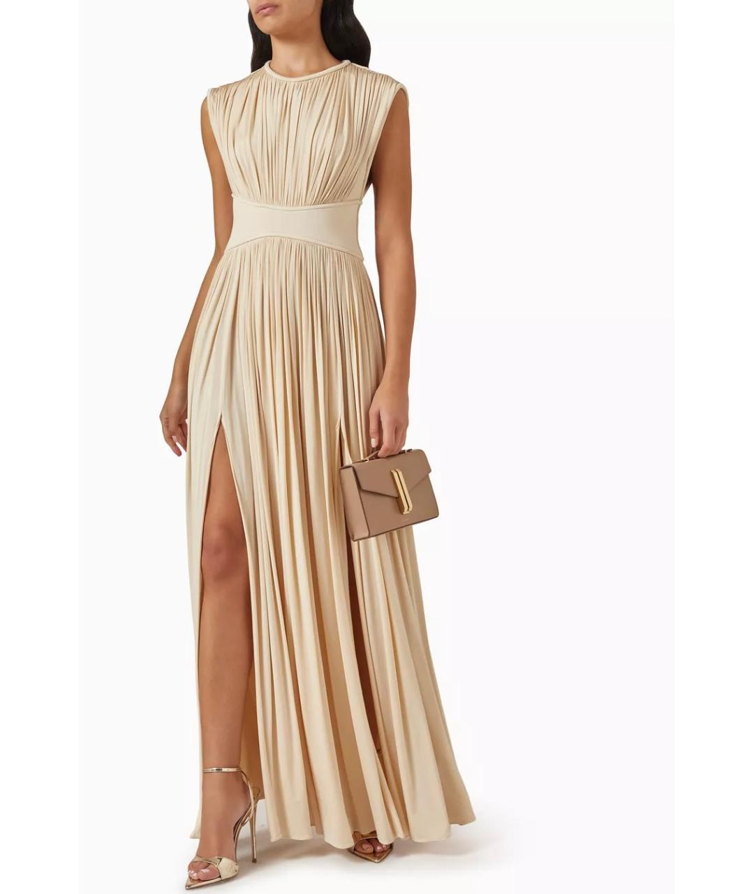 ZIMMERMANN Бежевое вискозное вечернее платье, фото 4