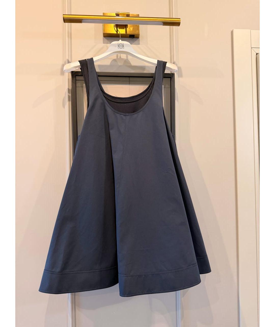 LOEWE Темно-синее хлопковое повседневное платье, фото 9