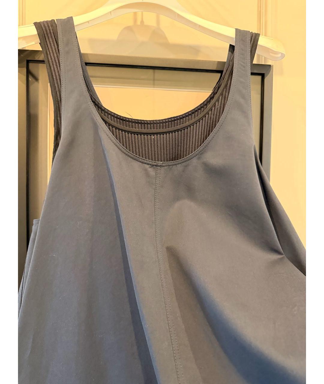 LOEWE Темно-синее хлопковое повседневное платье, фото 5