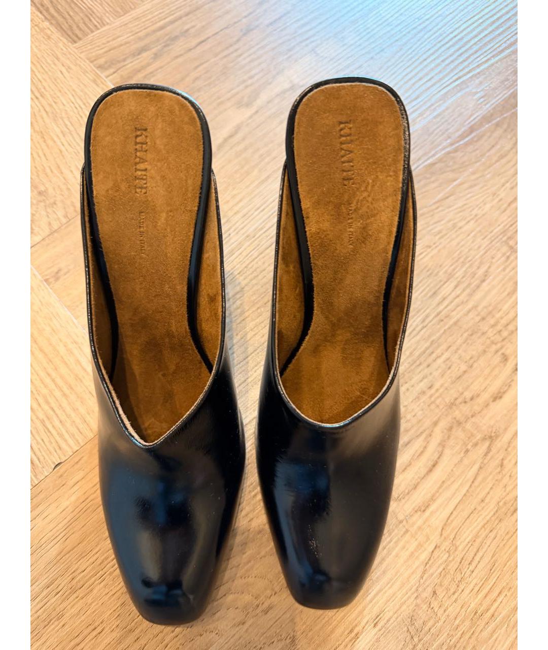 KHAITE Черные кожаные мюли, фото 3