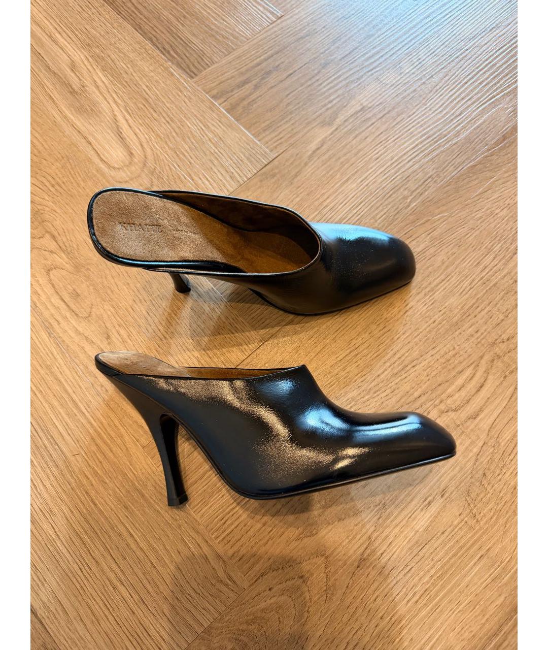 KHAITE Черные кожаные мюли, фото 2